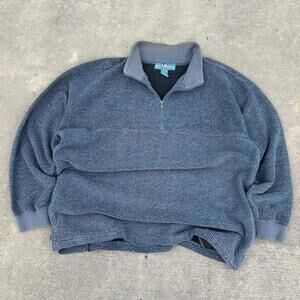 Vintage 90s Big Dogs Q Zip Fleece Pullover Sweater